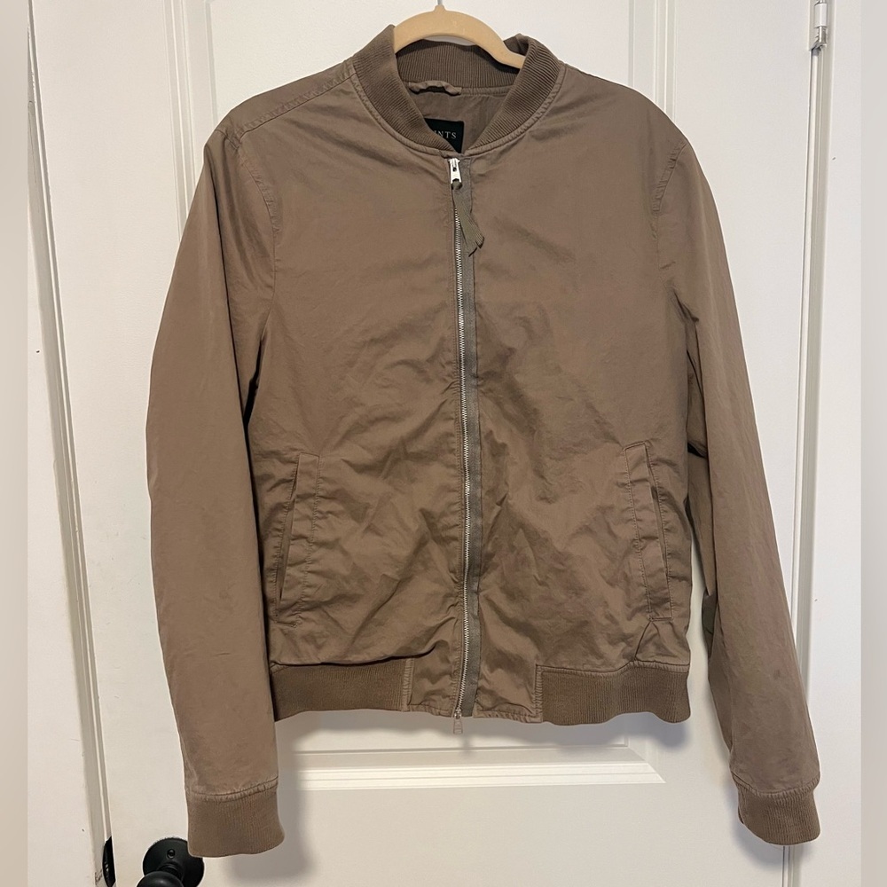 All Saints Taupe Men's Bomber Jacket